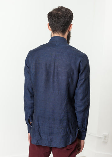 Button Up Shirt in Navy - lastgrey