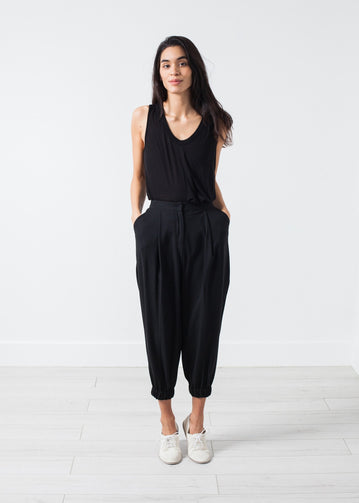 Fancy Wool Pant in Black - lastgrey